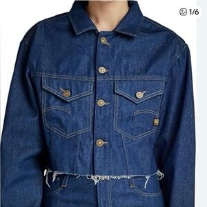 G Star Relaxed Women's Cropped Cutoff Jacket Size Small New